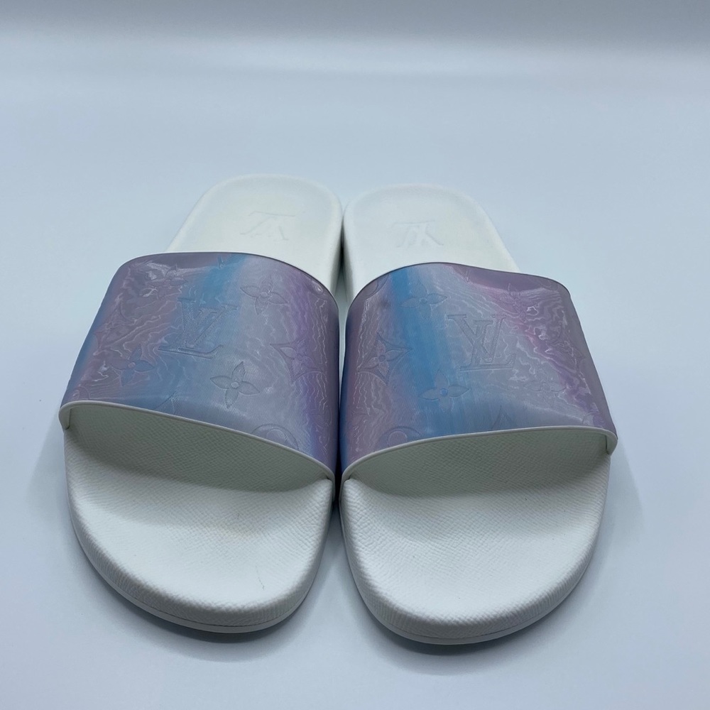 Rose Waterfront Mule Iridescent Monogram sz 8 1/2 - Picture 16 of 16